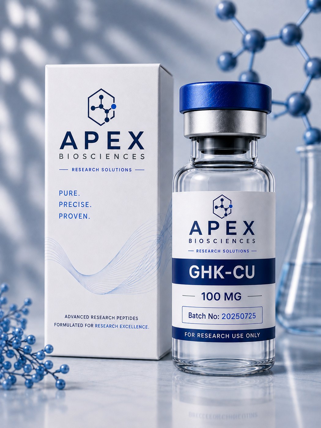 Apex Biosciences GHK-Cu 100 mg vial and box