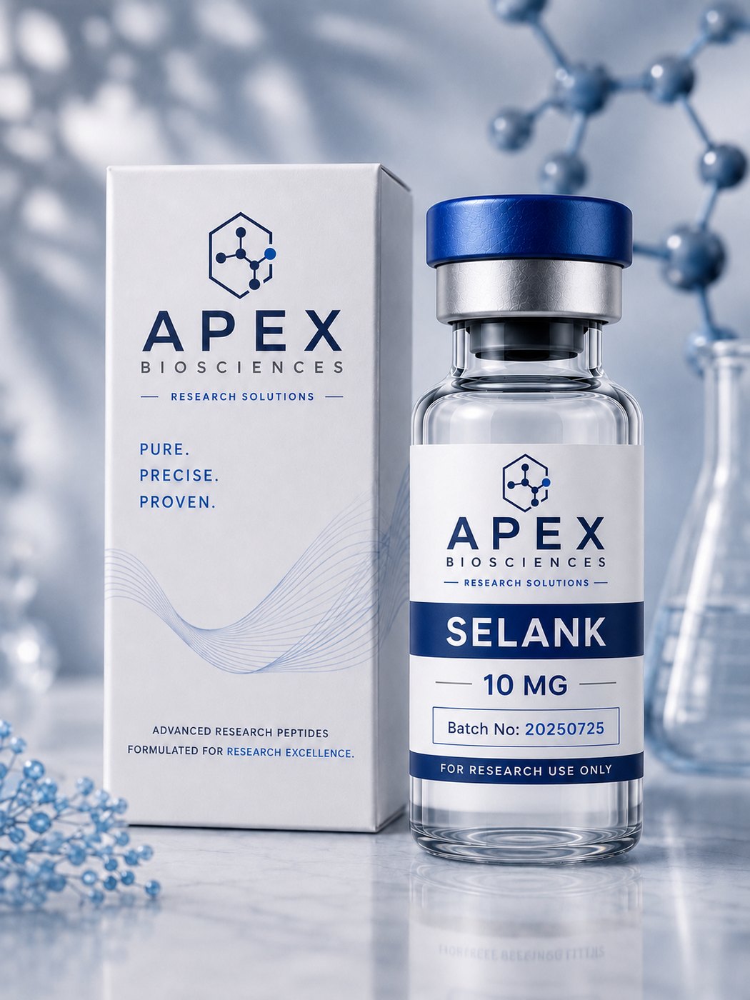 Apex Biosciences Selank 10 mg vial and box
